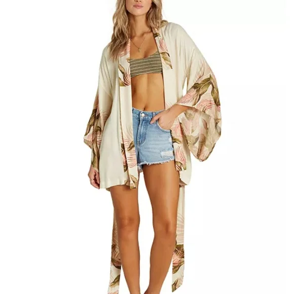Billabong Ko Ko Mo Kimono Cover Up M/L - Picture 5 of 10